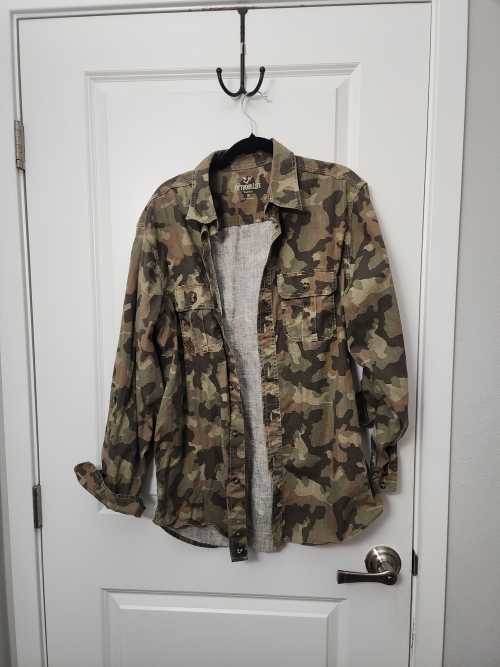 Outdoor Life Camouflage Trail Shirt in Olive and Brown